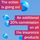 For Portbilet's users — the action is going on! We give an additional 20% commission on all the insurance products!